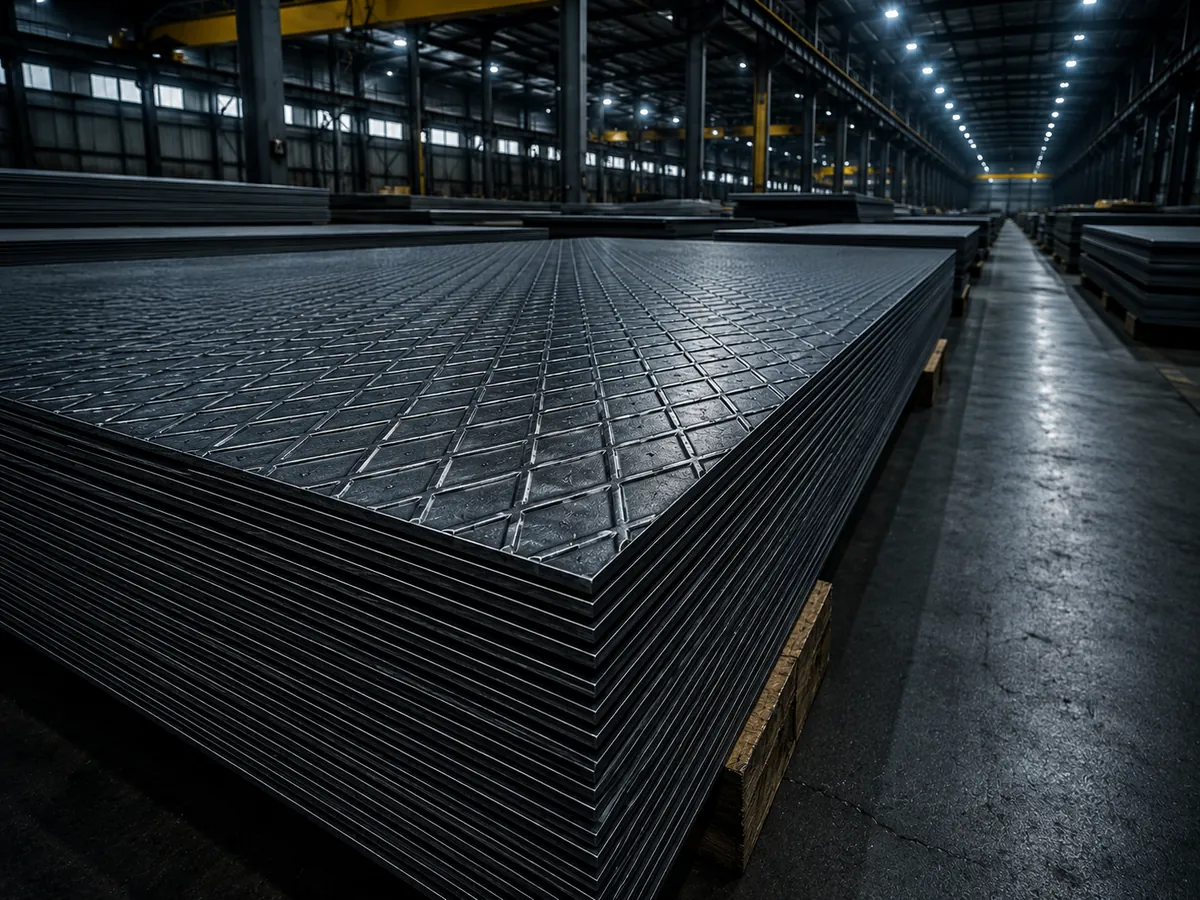 Лист рифленый горячекатаный 10×1500×6000 мм Ст3 ромб ГОСТ 8568-77