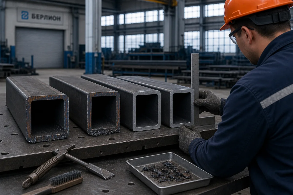 Контроль торцов проката после газокислородной резки
